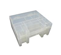 NOLITOY Boîte de Rangement Transparent pour Batteries AA AAA Organisateur Portable avec Couvercle Étanche et Compartiments Multiples Stockage Compact et