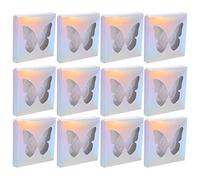 NOLITOY Boîte d'Emballage pour Faux Cils Carrée 30Pcs Organisateur Solide Créatif pour Maquillage et Coiffeuse Contenant Pratique et Élégant