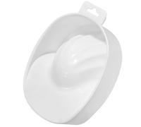 NOLITOY Bol de Trempage pour Ongles Bol Manucure, Bac de Trempage Main en Plastique Blanc, Récipient Dissolvant pour Enlever Vernis Semi Permanent Faux Ongles Salon et Domicile