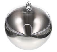 NOLITOY Bol Inox Épais 14 Cm avec Ouverture Oblique et Couvercle, Bol Multifonction pour Sauce, Salade de Fruits et Buffet, Contenant Alimentaire Solide pour Restaurant et Maison