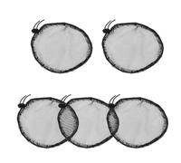 NOLITOY Bonnet en Filet Élastique Noir 15 CM pour Postiche - Lot de 5 Filets à Cheveux Respirants pour Femmes Calotte Ronde Polyvalente pour Chignons Queues de Cheval et Extensions