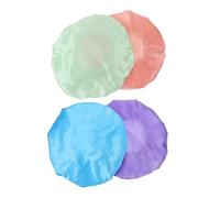 NOLITOY Bonnets de Bain Étanches en Satin et Eva Lot de 4 Confortables Toucher Adaptés pour Cheveux Couleurs Assorties Couleur Aléatoire