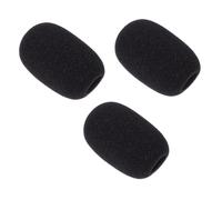 NOLITOY Bonnette Micro en Mousse Noire Lot de 5 Pièces, Accessoires pour Studio Enregistrement, Protection Anti-vent et Anti-humidité pour Micro sur Scène Conférence