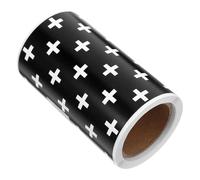 NOLITOY Bordure Adhésive pour Tableau Noir 76 CM X 5 M Motif Croisé Noir et Blanc Décoration pour Tableau D’Affichage en Classe Stickers Muraux Autocollants pour Enseignants et Salle
