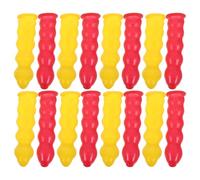 NOLITOY Bouchons D’Étanchéité pour Tubes de Mastic Lot de 40 Protections Rouges et Jaunes Capuchons Protecteurs pour Embouts de Colle Accessoires Anti-Fuite pour Calfeutrage Usage
