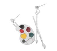 NOLITOY Boucles D’oreilles Asymétriques Fantaisie Effet Pinceau Vintage, Métal Argenté, Pour Femme, Bijoux Pendants Soirée Et Réunion, Design Original Artistique