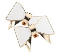 NOLITOY Boucles de Chaussures Amovibles en Forme de Noeud Blanches 2 Pièces Accessoires pour Chaussures Femmes Clips Décoratifs pour Escarpins Ornements Élégants pour Mariage et Soirée
