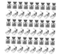 NOLITOY Boucles de Lacets en Métal 100 Pièces, Clips de Lacets Inox Résistants, Fixation sans Nouer, Accessoires Pratiques pour Chaussures de Sport, Aide à L'habillage Quotidienne, Usage