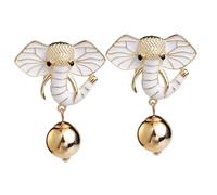 NOLITOY Boucles D'oreilles Éléphant Vintage Délicates En Alliage Blanc, Bijoux Mode Pour Femmes, Légères Et Uniques, Pour Fêtes Et Cérémonies,