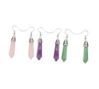 NOLITOY Boucles D'oreilles Pendantes En Cristal Hexagonal, Ensemble 3 Paires, Bijoux Femmes Pour Fête Et Usage Quotidien