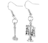 NOLITOY Boucles Oreilles Justice Pendantes Métal Léger Bijoux Avocat Modèle Balance pour Femmes Passionnées de Droit Cadeau Étudiant Droit