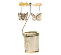 NOLITOY Bougeoir Rotatif Doré pour Bougies Chauffe-Plat Porte-Bougie Design Tournant pour Décoration de Table Centre de Table Élégant pour Mariage Fête et Maison