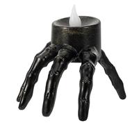 NOLITOY Bougie sans Flamme Main Squelette Halloween à Piles Lumière Électrique Décorative Intérieure Veilleuse Table Ambiance Fête Bougies D’Halloween Décoratives Électriques