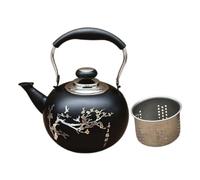 NOLITOY Bouilloire Cafetière Théière Fleurie Théière à Filtre Distributeur De Thé De Thé Lanceur De Boissons Chauffe-eau Acier Inoxydable Noir