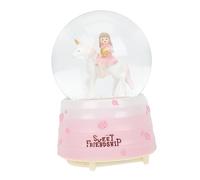 NOLITOY Boule De Cristal Licorne Rose Iridescent Solaire Lumière La Commode Bibelot Nuit Flamant Remplisseur Sphère Moderne Bulle Briller Flottant Piscine Globes Musical Bol Salle Un Verre