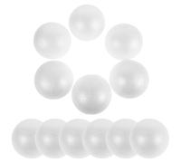 NOLITOY Boules de Polystyrène 8 CM pour Loisirs Créatifs, 12 Boules Blanches Solides Adaptées aux Décorations de Saint-Valentin et Centres de Table