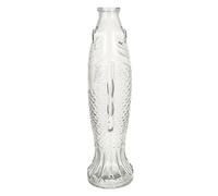 NOLITOY Bouteille Verre Transparent Forme de Poisson Jarre de Rangement avec Bouchon Liège pour Décoration et Stockage Objets DIY Vases à Souhaits