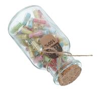 NOLITOY Bouteilles Décoratives en Verre Transparent 100 Pcs Capsules en Liège Miniatures pour Messages Personnalisés Présent Saint-Valentin et Anniversaire Décor Romantique et Idées