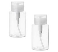 NOLITOY Bouteilles Rechargeables Flacons Pompe Réutilisables Lot de 2 de 300ml en Petg pour Eau Micellaire et Dissolvant, Voyage et Déplacement Professionnel