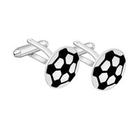 NOLITOY Boutons de Manchette Football Créatifs Argentés Manchon à Clou pour Homme Accessoires Professionnels Chemise Business Présent Sport