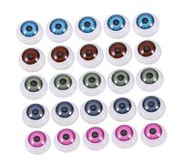 NOLITOY Boutons Yeux Demi-Cercles en Plastique Multicolores 50 Pcs, Boutons Œil pour Poupées et Animaux à Coudre, Accessoires Couture et Loisirs Créatifs pour Réparation Peluches