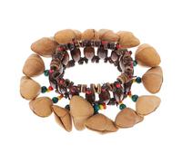 NOLITOY Bracelet Percussion Africain Instrument Musical Créatif Clochette Noix pour Garçon Fille et Performances