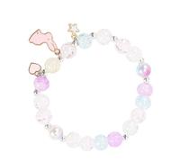 NOLITOY Bracelet pour Petites Filles Perles Cristal et Charme Lapin en Alliage, Solide et Ne Décolore Pas, Présent D'anniversaire Pâques