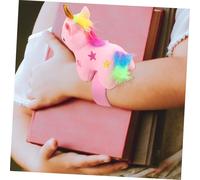 NOLITOY Bracelet Slap Licorne Peluche Rose Accessoire et Compact pour Cadeau Anniversaire et Noël Bande Animale Douce et Confortable à Porter