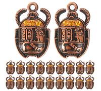 NOLITOY Breloques Scarabée Vintage en Alliage 20 Pièces 26X16Mm Cristal Accessoires DIY pour Collier Bracelet et Porte-Clés Présent Saint-Valentin
