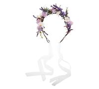 NOLITOY Bridal Headband Wreath Handmade Floral Crown Lightweight Simulated Flowers Comfortable Fit Wedding Hair Accessory For Brides And Flower