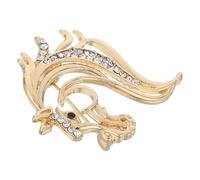 NOLITOY Broche Cheval Ajourée en Cristaux Dorée Broche Zodiaque Chinois Bijou Femme pour Vêtements et Accessoires Nouvel An Chinois 2026 Présent Symbolique et Élégant