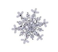 NOLITOY Broche Cristal de Zircone Microsertie Broche Élégante pour Vêtements Femme Accessoire Décoratif Chic et Unique Pin Original pour Manteaux et Sacs Style Raffiné Platine