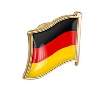 NOLITOY Broche Drapeau Allemand en Fer, Épinglette Facile à Clipser, Broche Délicate pour Événements Patriotiques et Tenue Masculine Élégante