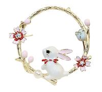 NOLITOY Broche Lapin Couronne Femme Kawaii en Alliage Léger Épingle Décorative Vêtements Vêtements Paquet Mariage Fête Adaptée