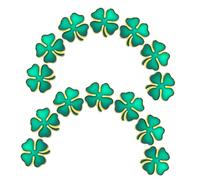 NOLITOY Broche Trèfle à Quatre Feuilles Vintage en Métal Émaillé Vert, Lot 20 Pièces, Décoration Broche Féminine et Masculine pour Saint-patrick, Épinglette Festive pour Tenue de Fête