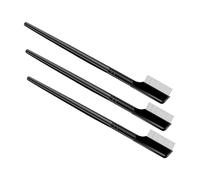 NOLITOY Brosse à Cils pour Application de Maquillage et Coiffage des Cils 3 Pièces en Plastique Noir Poignée Longue pour Usage Professionnel Domicile