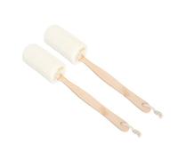 NOLITOY Brosse Exfoliante Loofah Corps 2 Pièces Manche Long Bois Naturel Pour Maison Soins Peau Bain Spa Nettoyage Profond