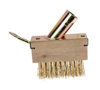 NOLITOY Brosse Métallique De Désherbage en Fil D’Acier pour Jardin Et Terrasse, Manche Long, Brosse Patio Grattoir Acier Triangulaire, Nettoyage Joints Et Allées, Usage Extérieur