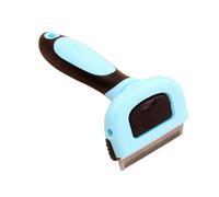 NOLITOY Brosse pour Chien et Chat Bleue S Peigne de Toilettage Professionnel Acier Inoxydable Élimination des Poils Morts et Sous-poil pour Animaux Petits et Moyens Manche PP Facile à