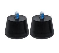 NOLITOY Butées de Frein en Caoutchouc pour Patins à roulettes Double Rangée Kit 2 Freins Noirs Vis et Tournevis Accessoire Professionnel pour Patinage en Ligne Compatible Patins Roller