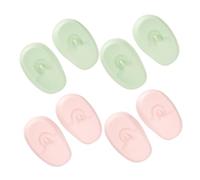 NOLITOY Cache-oreilles Silicone Étanche 4 Paires Taille Unique Résistance Chaleur Unisexe Protection Oreille Teinture Coiffure Domicile (2 Rose Pâle 2 Vert Pâle