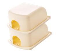 NOLITOY Cache-prises Électriques Garçon Et Filles 2 Pièces Beige, Protection Sécurité Prise Murale 86 Type, Matériau Plastique Solide, Usage Domestique Et Scolaire, Protège Les Chocs Électriques