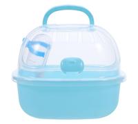 NOLITOY Cage de Transport pour Hamster Portable avec Biberon Intégré Cage de Voyage Respirante pour Petits Animaux Valise Bleue Compacte pour Cochon D’Inde et Souris pour Déplacements