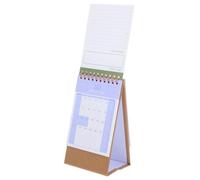 NOLITOY Calendrier de Bureau Petit Format Planificateur à Double Spirale Calendrier à Retourner pour Bureau Design Pliable Minimaliste pour Organisation Quotidienne Maison et Au Travail