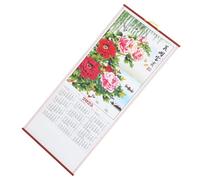 NOLITOY Calendrier Mural 2025 Imitation Rotin Calendrier Mensuel du Nouvel An Chinois Serpent Imprimé Clair Suspendu Fournitures de Bureau Pratiques