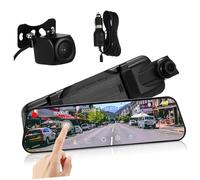 NOLITOY Caméra Rétroviseur Voiture Écran Tactile Full Arrière avec Vision Nocturne et Caméra Recul Automatique Dashcam Double Enregistrement Angle