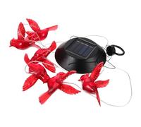 NOLITOY Carillon Éolien Solaire LED Noir 1 Pièce, Lampe à Énergie Solaire pour Décoration Jardin Extérieur, à Suspendre Lumineuse Créative pour Patio, Cour et Terrasse