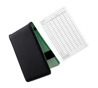 NOLITOY Carnet de Score PU Cuir Noir Compact Protège Scorecartes et Résistant pour Golfeurs et Amateurs Carnet