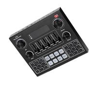 NOLITOY Carte Audio USB Portable Mixeur Sonore avec Changeur de Voix pour Téléphone et Ordinateur Batterie Connexion sans Fil Stable Réglages et Effets Sonores Couleur Couleur Aléatoire