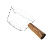 NOLITOY Casserole Anti Monte Lait en Verre Transparent avec Poignée Ergonomique, Mini Chauffe-beurre Facile à Nettoyer pour 1-2 Personnes, Stabilité Thermique